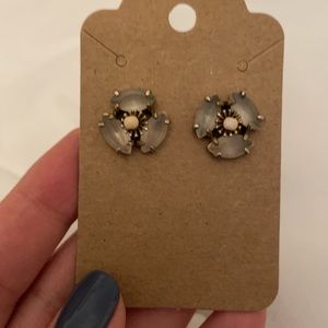 Gold and matte flower J.Crew earrings